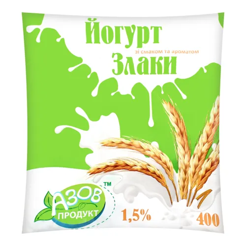 Йогурт 1.5% Злаки Азов продукт м/у 400г