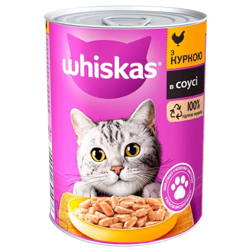 Корм вологий Whiskas з куркою для котів 400г