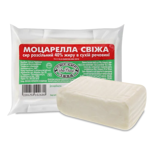 Сир Моцарелла Свіжа 40% Розсільний Світ Сир, кг