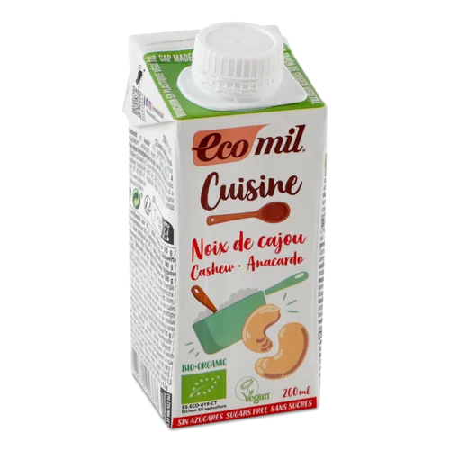 Вершки Рослинні З Кеш'ю Органічні Ecomil, Т/п, 200мл