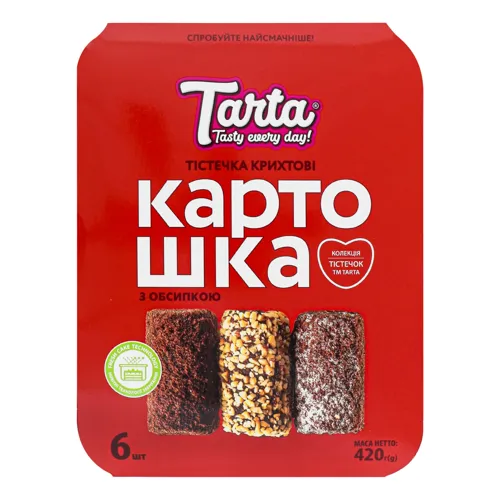 Тістечка крихтові з обсипкою Картошка Tarta п/у 420г