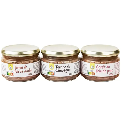 Паштет Pouce асорті 3х180г 540г