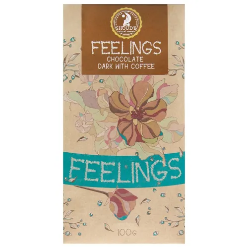 Шоколад Shoud`e Почуття чорний з кавою 100г