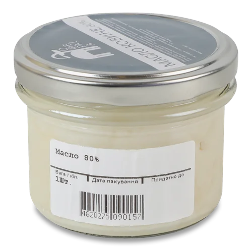 Масло Вершкове 80% Козине В/ґ, Скляна Банка, 200г