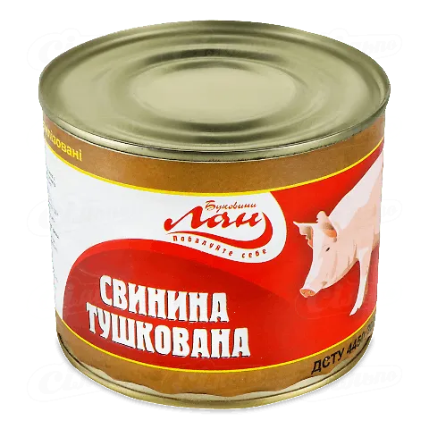 Свинина Лан Буковини ДСТУ тушкована ж/б, 525г