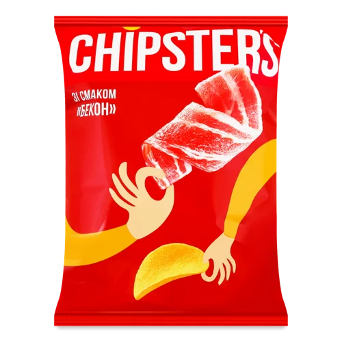 Чипси Картопляні Вищого Ґатунку Бекон Chipster's, м/у 120г