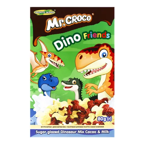 Сніданок сухий з какао та молоком Динозаврики Мікс Mr. Croco