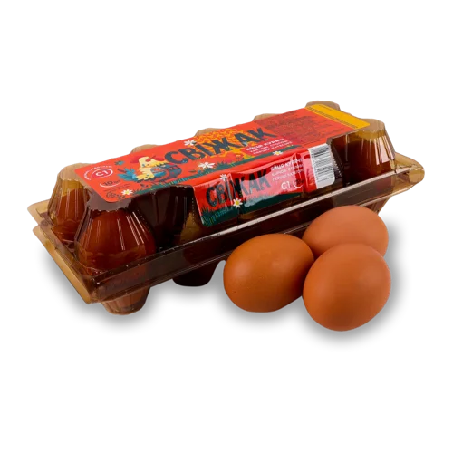 Яйця Курячі Харчові Столові Категорії C1 Свіжак, п/у, 10шт