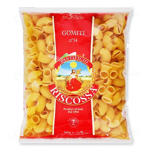 Макаронні вироби Riscossa «Гоміті» ріжки №34, 500г