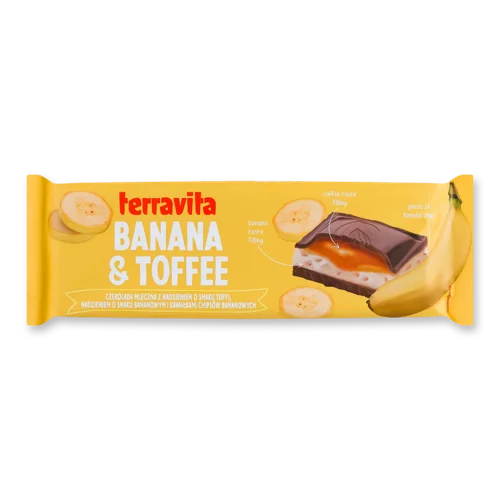 Шоколад Молочний Banana&Toffee В/ґ, 235г