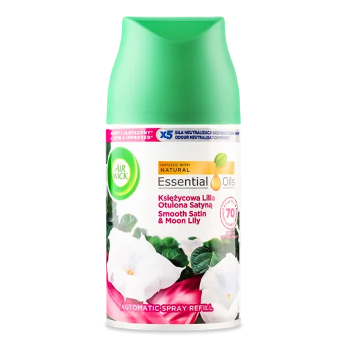 Балон Змінний Для Автоматичного Освіжувача Повітря Smooth Satin&Moon Lily Freshmatic, 250мл