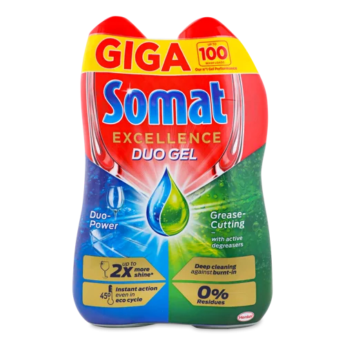 Засоби Для Миття Посуду В Посудомийній Машині Duo Gel Excellence Somat 1шт