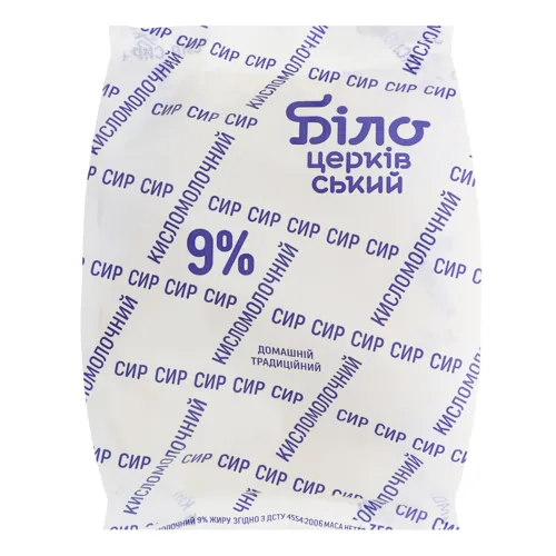 Сир 9% Домашній Традиційний Білоцерківський м/у 350г