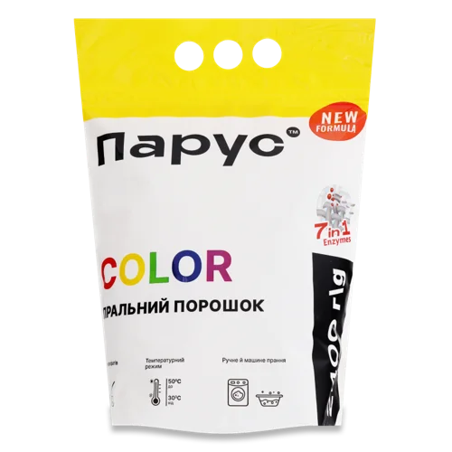 Пральний Порошок для Колорових Тканин Color Парус, 2.4 кг