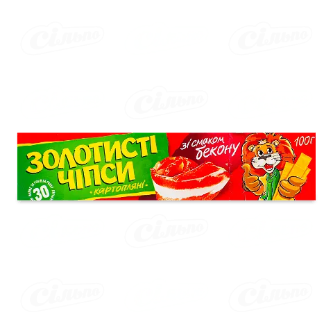 Чіпси Золотисті з беконом, 100г