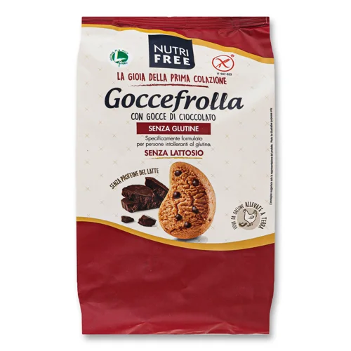 Печиво Nutri Free Goccefrolla з шоколадною крихтою,400г