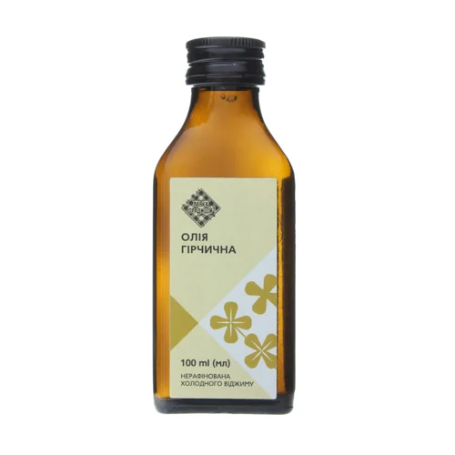 Олія Гірчична Нерафінована Холодного Віджиму, 100 мл