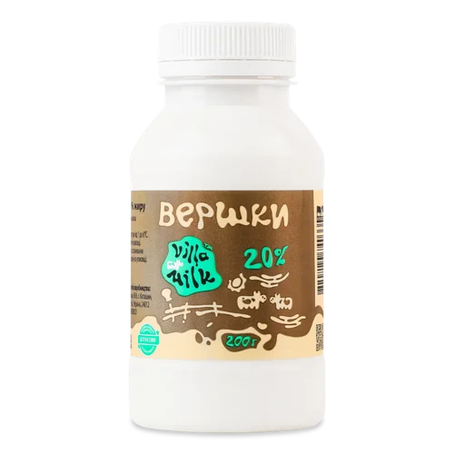 Вершки Термостатні 20% Villa Milk, п/пл, 200г