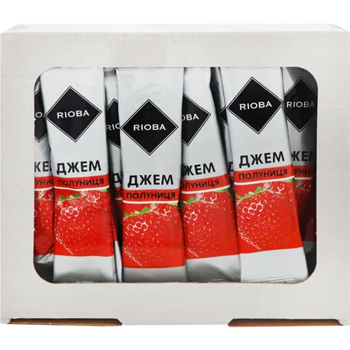 Джем Rioba Полуниця 20г*30шт/уп 0,6кг