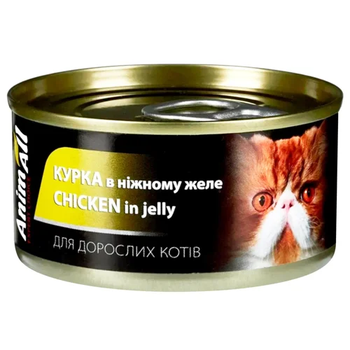 Корм вологий AnimAll з куркою для котів 85г