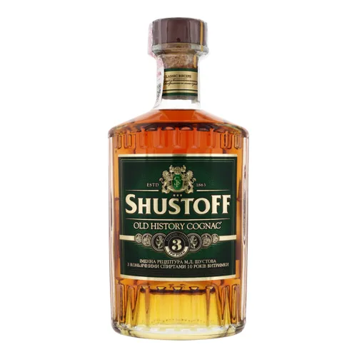 Коньяк 0.5л 40% ординарний Три зірки Shustoff пл
