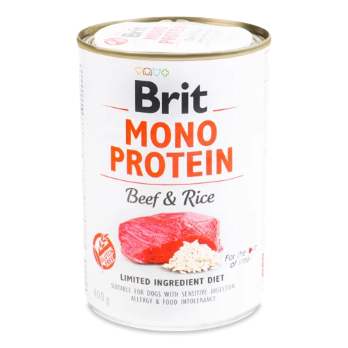 Корм Консервований Для Дорослих Собак Beef&Rice Mono Protein, з/б 400г