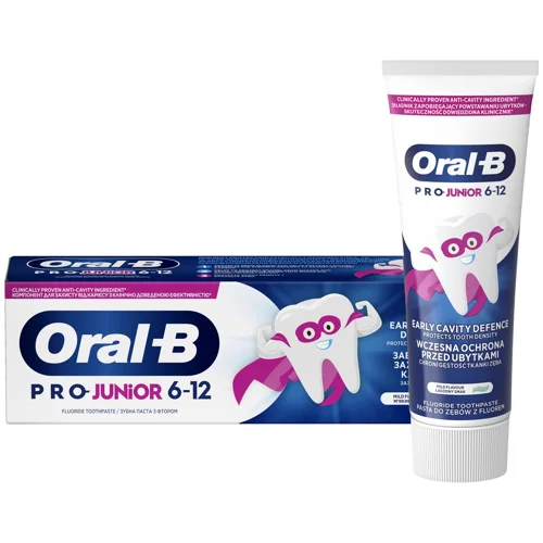 Зубна паста Oral-B Pro-Junior ніжний смак 6-12 років 75мл