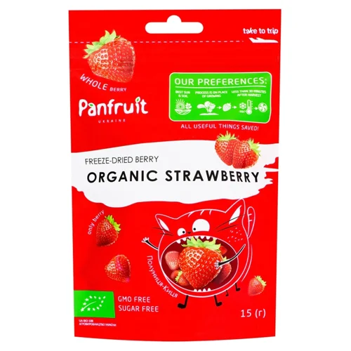Полуниця Panfruit ціла сублімована органічна 15г
