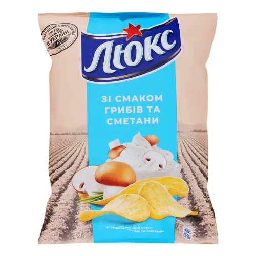Чіпси картопляні Гриби та сметана Люкс м/у 133г