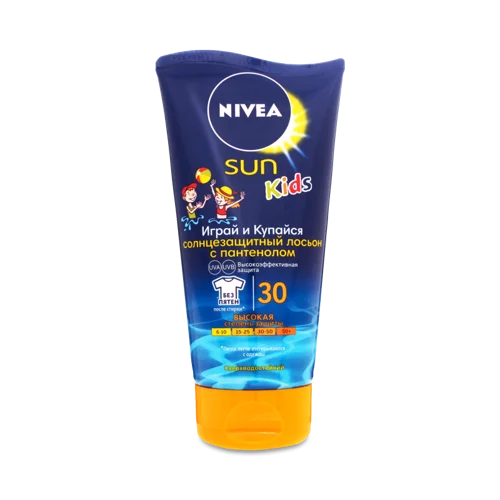 Сонцезахисний Лосьйон Зверхводостійкий SPF 30 Kids Sun Nivea 200мл