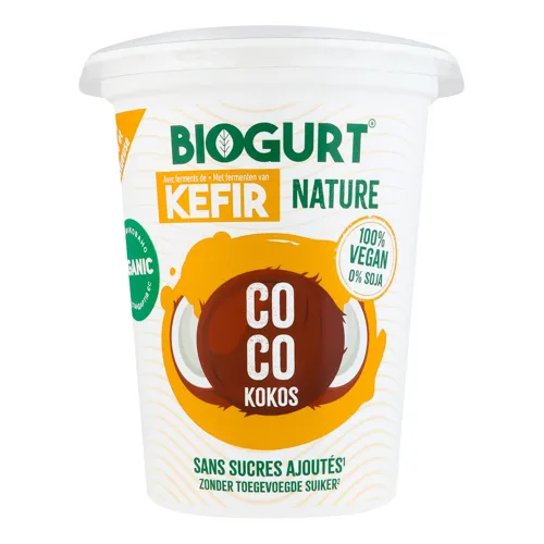 Кефір рослинний органічний з кокосом без цукру Nature Biogurt ст 400г