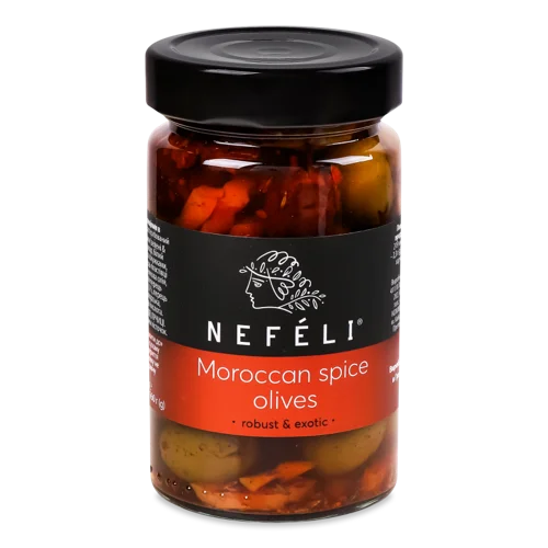 Оливки Вищого Ґатунку Nefeli З Марокканськими Спеціями, 200г
