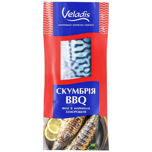 Скумбрія Veladis BBQ філе в маринаді заморожене
