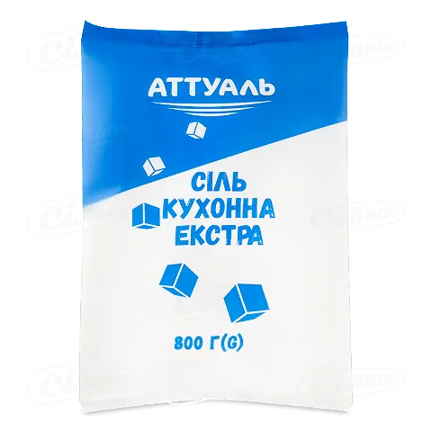 Сіль Аттуаль кухонна кам'яна мелена екстра, 800г