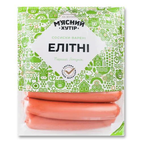 Сосиски Варені З М'яса Птиці Елітні М'ясний Хутір, кг