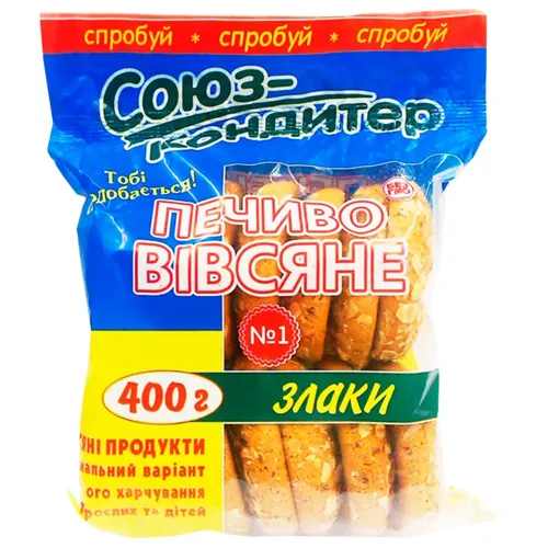 Печиво Союз-Кондитер Вівсяне злаки 400г