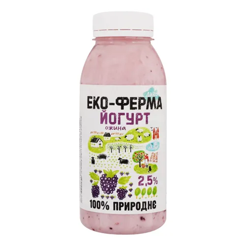 Йогурт 2.5% Ожина Еко-ферма Диво 320г