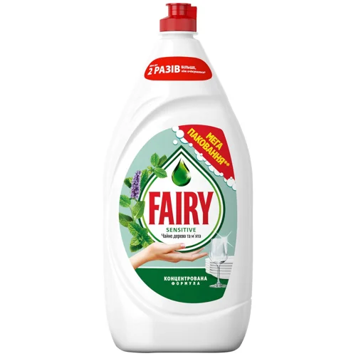 Засіб для миття посуду Fairy Sensitive Чайне дерево та м`ята 1,35л