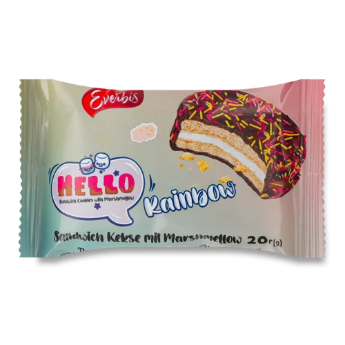 Печиво Затяжне Глазуроване Hello Rainbow, в/ґ, 20г