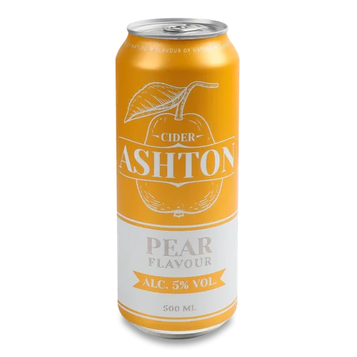 Сидр Газований Ashton Зі Смаком Груши, в/ґ, з/б, 0.5л