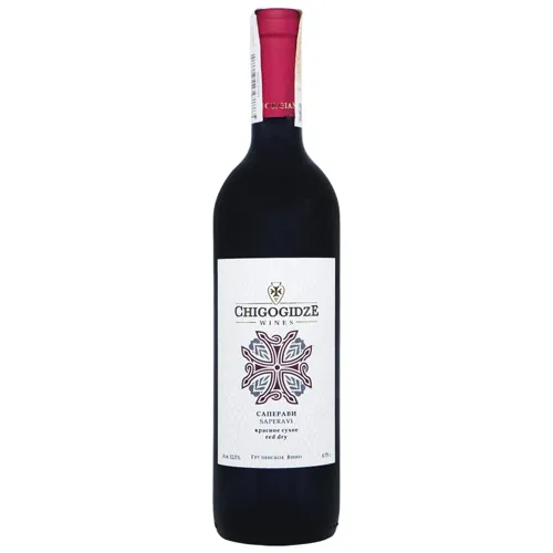 Вино Chigogidze Saperavi червоне сухе 12,5% 0,75л