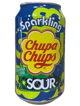 Напій газований Chupa Chups Sparkling Sour Blueberry 345мл