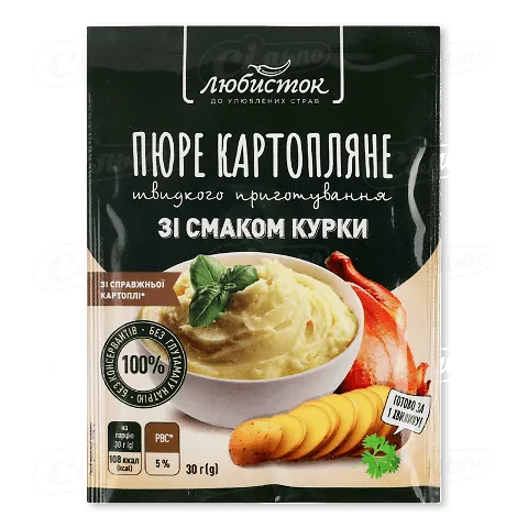 Пюре картопляне Любисток зі смаком курки 30г