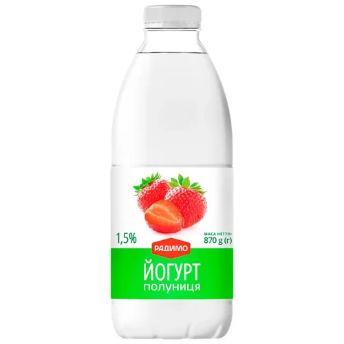 Йогурт РадиМо Полуниця 1,5% 870г