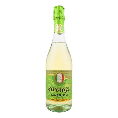 Вино ігристе 0.75л 8% біле напівсухе Lambrusco Bianco Savage пл
