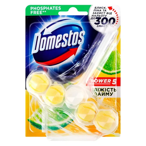 Блок для унітазу Domestos Power 5 Свіжість лайму 55г