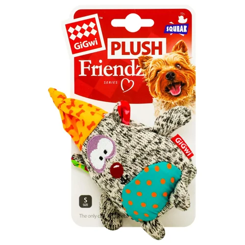 Іграшка GiGwi Plush для собак ведмідь із пищалкою 10см