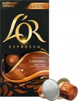 Кава молотий L'OR Espresso Caramel в алюмінієвих капсулах сумісні з Nespresso 100% Арабіка 10 шт
