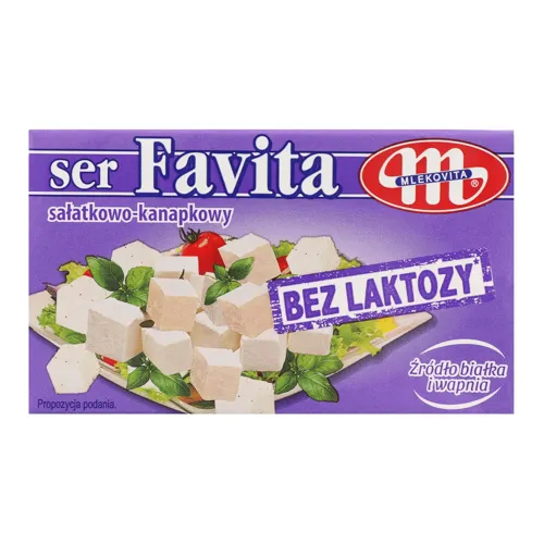 Сир 45% м'який без лактози Favita Mlekovita т/п 270г
