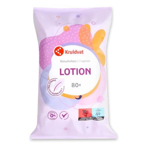 Дитячі Вологі Серветки з Лосьйоном Kruidvat, 80шт